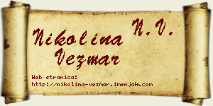 Nikolina Vezmar vizit kartica